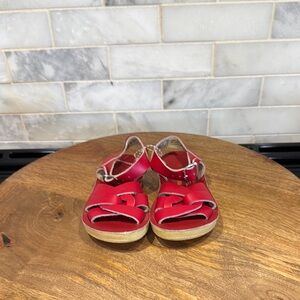 Sun-San Swimmer Red Kids Leather Sandals